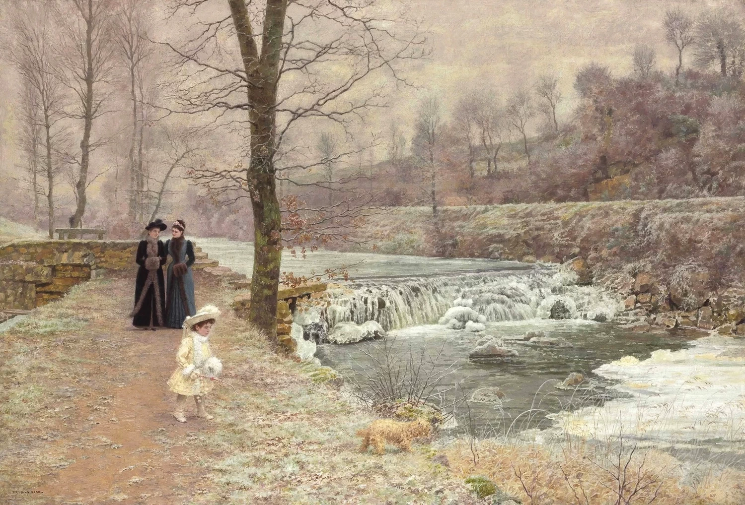 Marie - François Firmin, Girard, Sulle rive del Sornin in inverno